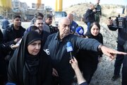 ببینید | بازدید وزیر راه و شهرسازی از محل بمباران بزرگ‌ترین پل اکسترادوز غرب آسیا در کرج