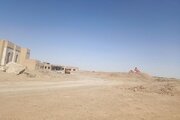 ببینید|تداوم عملیات آماده سازی سایت نهضت ملی مسکن محمدآباد سیستان در دوران جنگ رمضان برای ساخت ۱۲۰۰ واحد ویلایی
