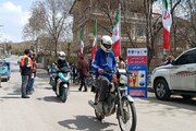 ببینید|طرح ارتقایی‌ایمنی راکبین موتورسوار و  اهدای کلاه ایمنی به موتورسواران به همت اداره کل راهداری و حمل و نقل جاده‌ای استان البرز در شهرستان ساوجبلاغ