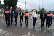 ببینید | برگزاری مانور روز ملی ایمنی حمل‌ونقل و اهدای کلاه ایمنی