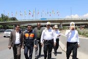 ببینید|بازدید میدانی مدیرکل راهداری و حمل و نقل جاده‌ای و رییس پلیس راه استان البرز از رمپ های ورودی و خروجی آزاد راه تهران کرج قزوین