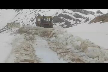️ویدیو | عملیات برف روبی و بازگشایی محور فرعی پیاز دول ( شاهو ) با تلاش راهداران شهرستان پاوه - استان کرمانشاه