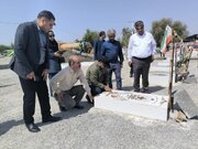 ببینید | بازدید معاون وزیر و مدیرعامل شرکت بازآفرینی شهری ایران از گلزار شهدای میناب و آرامگاه شهدای کودک جنگ رمضان با محوریت برنامه‌ریزی مشترک با مسئولان شهرستان و استانداری هرمزگان