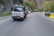 ببینید | عملیات خط کشی در محور کرج کندوان حوزه استان البرز