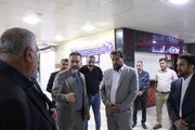 بازدید یزدان خسروی سرپرست اداره کل راهداری و حمل و نقل جاده ای خوزستان از پایانه مسافربری سیاحت اهواز