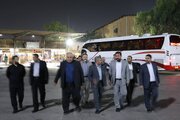 بازدید یزدان خسروی سرپرست اداره کل راهداری و حمل و نقل جاده ای خوزستان از پایانه مسافربری سیاحت اهواز