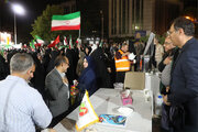 میز خدمت اداره کل راهداری و حمل و نقل جاده‌ای کردستان در تجمع شبانه مردم سنندج