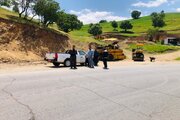ببینید| شروع عملیات روکش آسفالت مسیر جوانرود ـ ثلاث باباجانی(حد فاصل کانی گوهر)