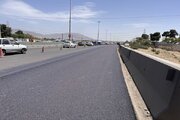 ببینید|ادامه عملیات روکش آسفالت لاین جنوبی آزاد راه کرج قزوین محدوده بهشت سکینه