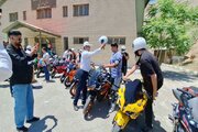 ببینید|برگزاری همایش ارتقای ایمنی راکبین موتورسوار در روستای آدران