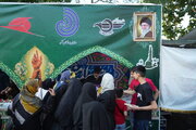 ببینید | برپایی موکب مرکز مقاومت بسیج وزارت راه و شهرسازی در مهمونی کیلومتری غدیر