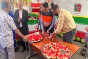 ببینید|موکب اداره کل راهداری و حمل و نقل جاده‌ای استان البرز در مسیر جشن ١٠کیلومتری عید سعید غدیرخم در کرج