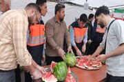 ببینید|موکب اداره کل راهداری و حمل و نقل جاده‌ای استان البرز در مسیر جشن ١٠کیلومتری عید سعید غدیرخم در کرج