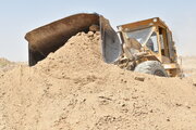استمرار اجرای عملیات آماده سازی در سایت  هکتاری سوکان سمنان