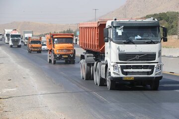 حمل ۶ میلیون تن کالا توسط ناوگان حمل‌ونقل جاده‌ای فارس