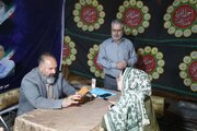 برپایی میز ارتباطات مردمی اداره‌کل راه و شهرسازی استان قزوین در موکب شهدای دولت