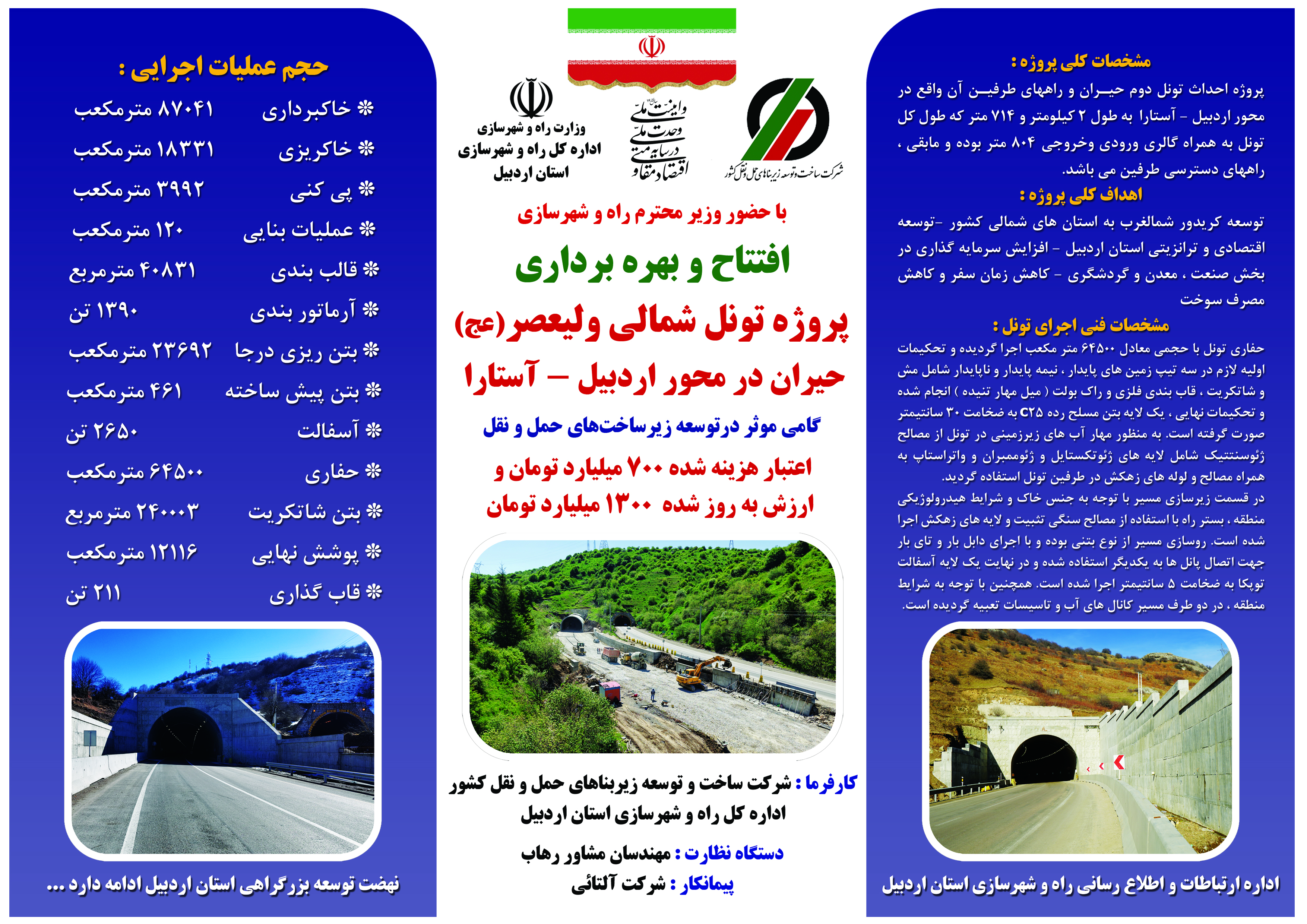 افتتاح تونل شمالی گردنه حیران، تحقق مطالبات مردمی