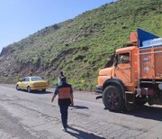 ببینید| گشت کنترل و نظارت بر ناوگان حمل و نقل در محورهای مواصلاتی الموت توسط راهداران الموت در استان قزوین