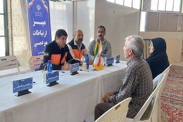 ببینید| استقرار میز ارتباطات مردمی اداره کل راهداری خراسان شمالی در مصلای بجنورد