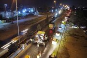 مازندران روکش شبانه آسفالت