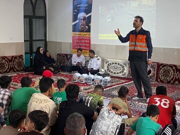 طرح ویژه موتورسواران در روستای نجم‌آباد قزوین با هدف کاهش سوانح رانندگی اجرا شد
