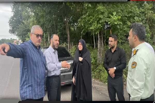بازدید میدانی فرماندار سیاهکل از روند اجرای پروژه جاده سیاهکل به بازکیاگوراب در استان مازندران