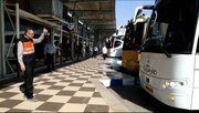 طرح تشدید نظارت  بر ایمنی ناوگان مسافری در پایانه سیاحت اهواز در آستانه مراسم بدرقه، تشییع و خاکسپاری قائد شهید امت.