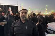 ببینید| حضور کاروان شورای هماهنگی راه و شهرسازی خوزستان در آیین بدرقه آقای شهید ایران در میان جمعیت عظیم مردم قم در مسجد مقدس جمکران