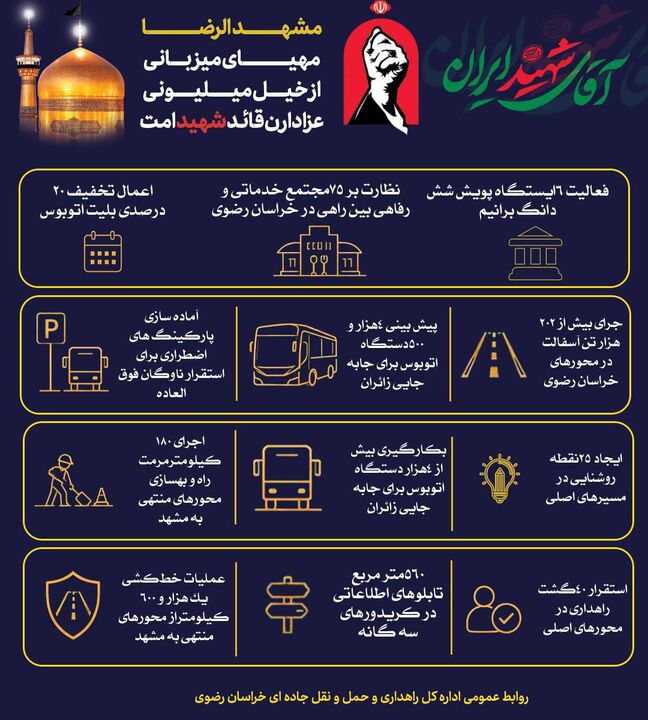 اطلاع نگاشت | مشهدالرضا؛ مهیای میزبانی از خیل میلیونی عزاداران قائد شهید امت
