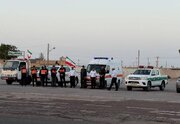 حصضور گشت های راهداری خراسان جنوبی در مسیر خدمت رسانی به عزاداران مراسم تشییع پیکر مطهر رهبر