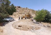 ببینید/ اجرای عملیات تسطیح راه روستایی پاقلعه شهربابک در استان کرمان