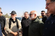 ببینید| بازدید رئیس ستاد مرکزی اربعین کشور به همراه استاندار و مدیرکل راه و شهرسازی خوزستان از پل کنار گذر سوسنگرد