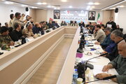 برگزاری جلسه ستاد اربعین حسینی(ع) استان خوزستان با حضور قائم‌مقام وزیر کشور و دبیر ستاد مرکزی اربعین حسینی در پایانه مرزی چذابه