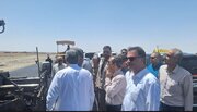 ببینید| بازدید استاندار به همراه جمعی از مسئولان سیستان و بلوچستان از عملیات ساخت بزرگراه زاهدان- خاش