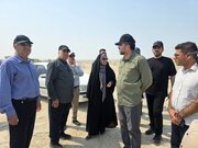 ببینید | بازدید وزیر راه و شهرسازی از پل درحال احداث مهران درمسیر بندر خمیر به بندر لنگه در هرمزگان