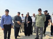 ببینید | بازدید وزیر راه و شهرسازی از پل درحال احداث مهران درمسیر بندر خمیر به بندر لنگه در هرمزگان
