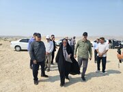 ببینید | بازدید وزیر راه و شهرسازی از پل درحال احداث مهران درمسیر بندر خمیر به بندر لنگه در هرمزگان