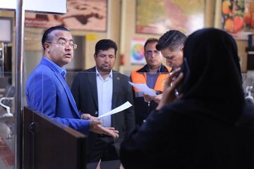 نظارت میدانی معاون حمل‌ونقل اداره‌کل راهداری جنوب کرمان بر روند خدمات‌رسانی به زائران اربعین حسینی
