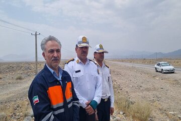 بازدید میدانی مدیرکل راهداری و حمل و نقل جاده ای جنوب کرمان و فرمانده قرارگاه پلیس‌راه جنوب کرمان از محورهای مواصلاتی جیرفت با هدف ارتقای ایمنی راه‌ها