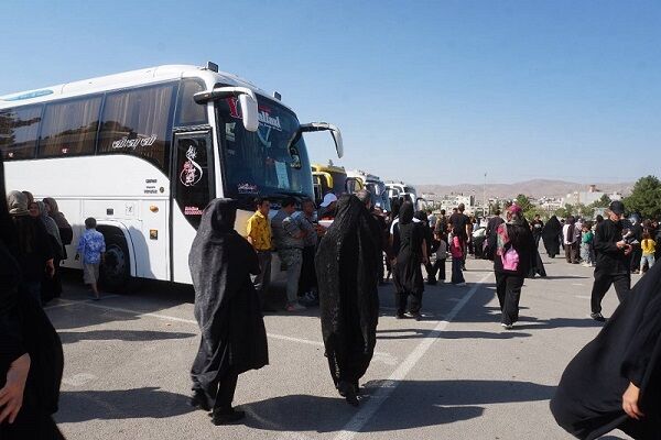 ببینید| اعزام زائران اربعین حسینی از خراسان شمالی به مرز مهران با ناوگان حمل و نقل عمومی استان
