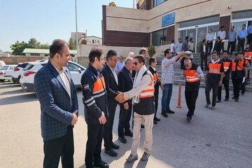 اعزام ۲۵ نیروی راهداری اردبیل به پایانه مرزی مهران برای تسهیل بازگشت زائران اربعین