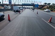 ببینید|ادامه عملیات روکش آسفالت حفاظتی لاین جنوبی آزاد راه کرج قزوین محدوده هشتگرد