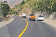 ببینید| عملیات خط کشی محور کرج کندوان حوزه راهداری گچسر