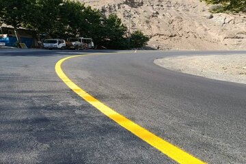 ببینید| عملیات خط کشی محور کرج کندوان حوزه راهداری گچسر
