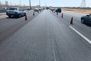 ببینید|ادامه عملیات اجرایی روکش آسفالت حفاظتی لاین جنوبی آزادراه کرج-قزوین محدوده هشتگرد