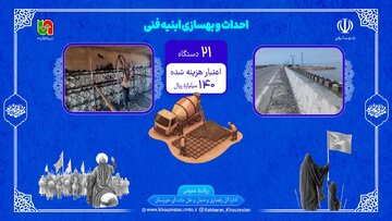 اطلاع نگاشت| احداث و بهسازی ابنیه فنی در محورهای منتهی به پایانه های مرزی خوزستان در اربعین ۱۴۰۵