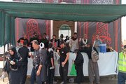 ببینید | پذیرایی موکب فعالان حمل ونقل استان البرز از زائران اربعین حسینی در پایانه مسافربری برکت