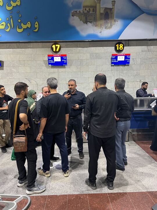 استقرار تیم‌ نظارتی سازمان هواپیمایی کشوری در فرودگاه نجف؛ نظارت میدانی بر عملیات پروازی اربعین ۱۴۰۵