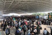 تردد زائرین از پایانه مرزی شهید قاسم سلیمانی(مرز مهران)