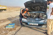 ببینید|خدمت رسانی تعمیرگاه سیار  ماشین آلات راهداری استان البرز به زائران اربعین حسینی در مسیر مرز مهران